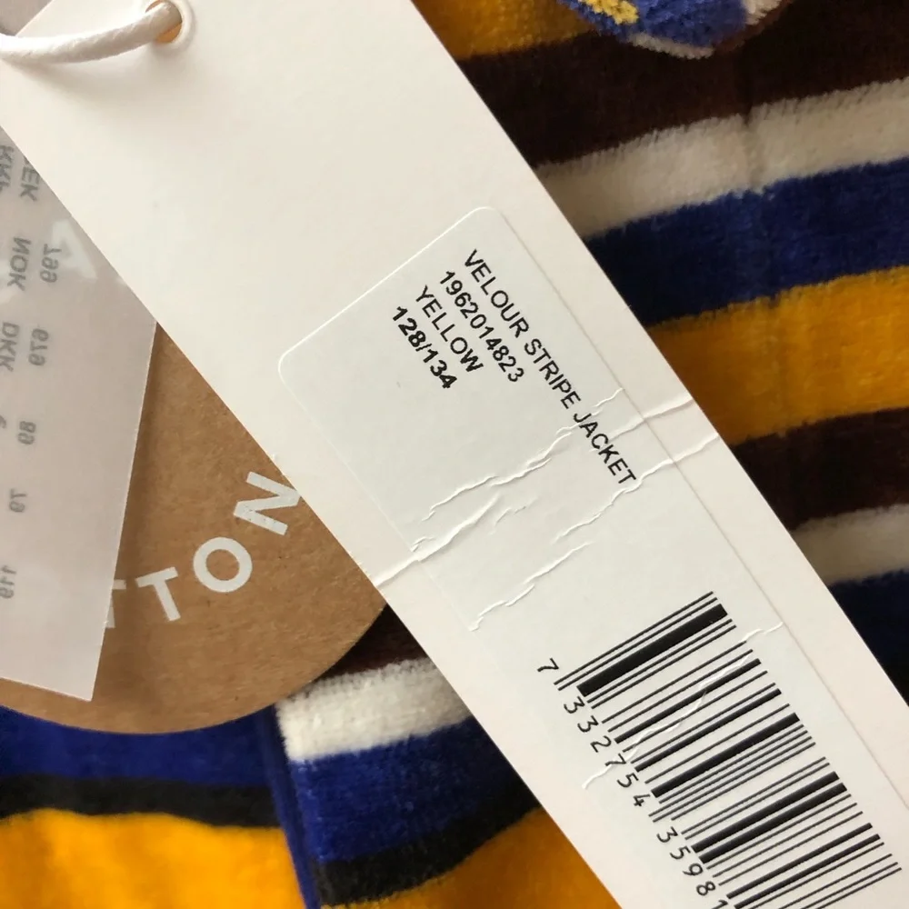 Mini Rodini Boys Velour Striped Jacket | NWT